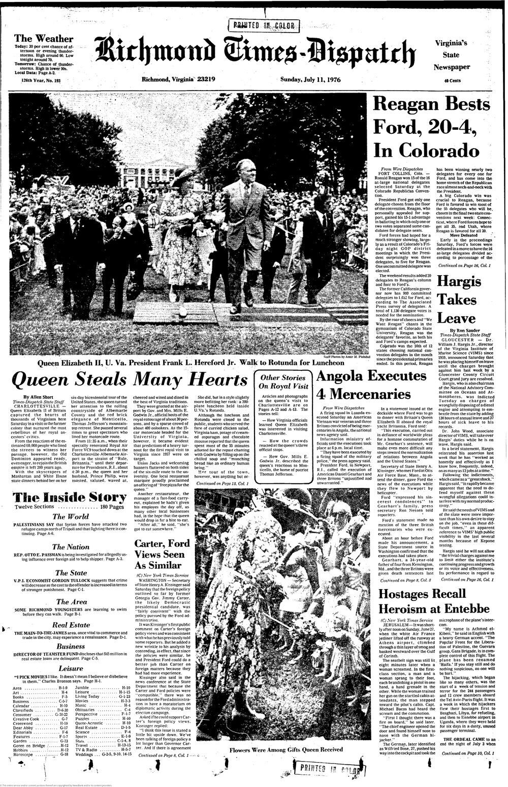 Richmond Times Dispatch (published as Richmond Times-Dispatch) - July 11, 1976 - page 1